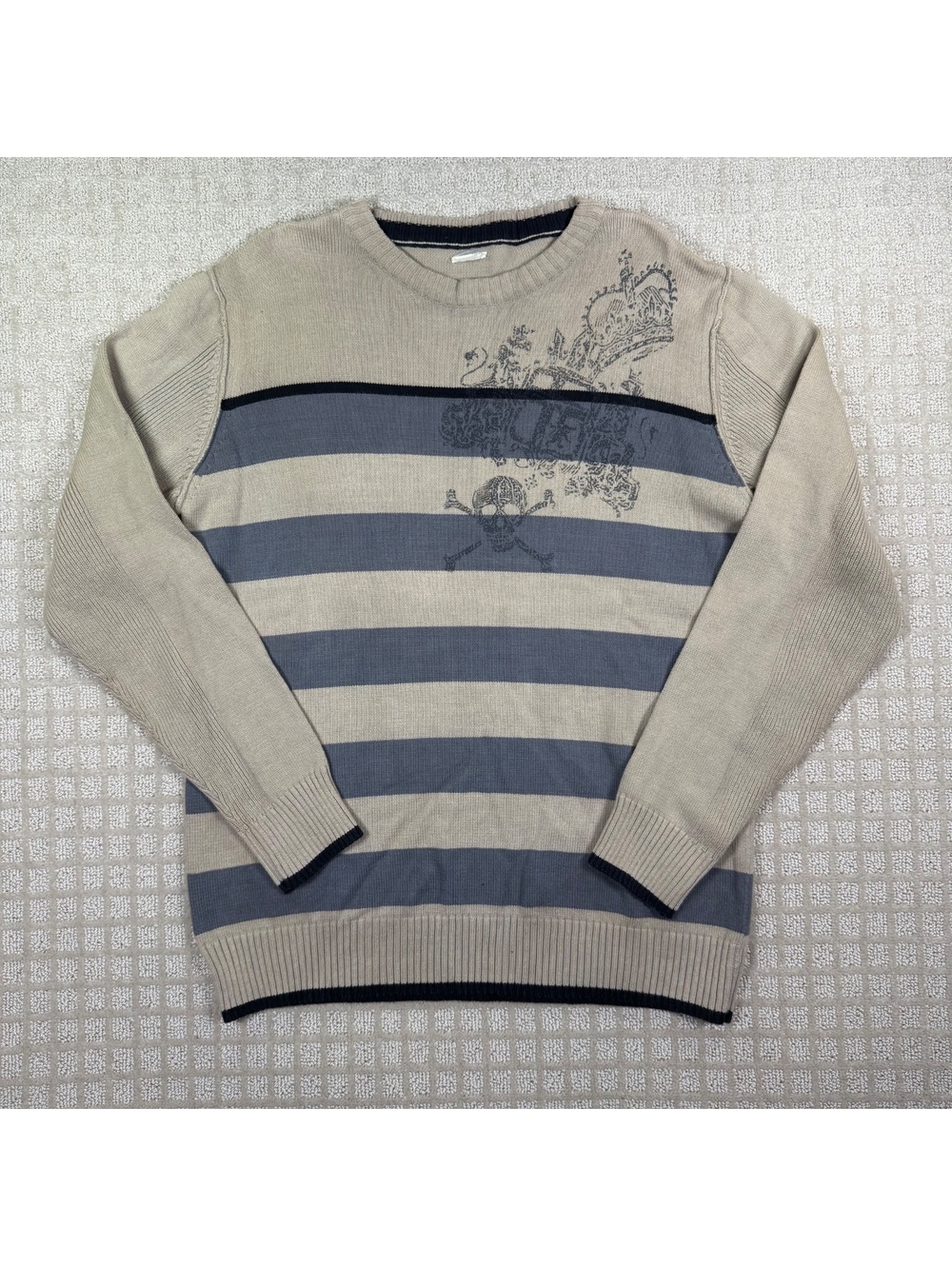 Y2K Skull Knit Sweater Large
